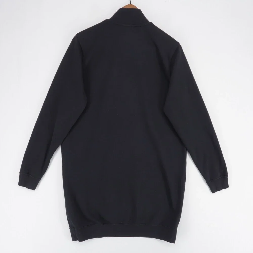 Nike Air Sweatshirt Dress Womens S Black Quarter Zip Long Sleeve  French Terry